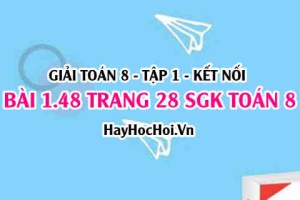 Giải bài 1.48 trang 28 Toán 8 Tập 1 SGK Kết nối tri thức